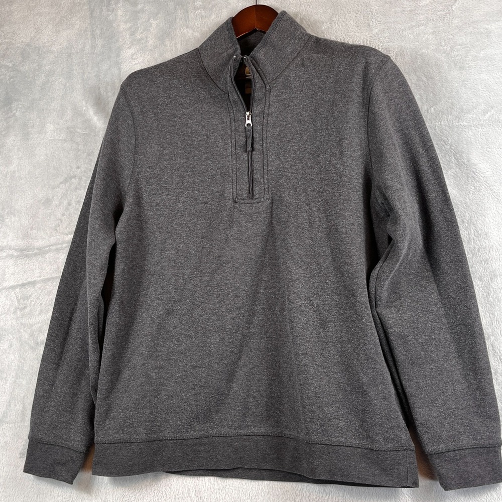 Copper Oak Supply Mens XL Fleece 1/4 Zip Sweatshirt Heavy Charcoal Gray Quality
